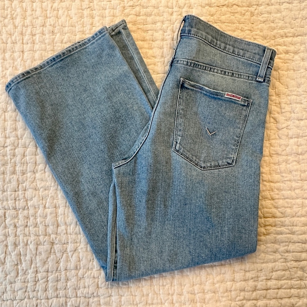 Hudson high rise wide leg ankle jeans